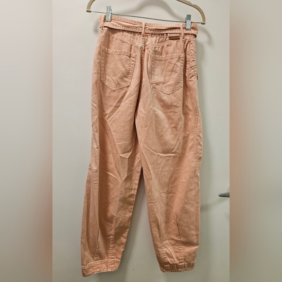 Zimmermann Cropped High-Rise Tapered Peach Jeans Size 0 - Picture 5 of 15